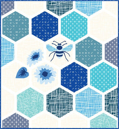 Violet Craft The Honeycomb Abstractions: A Foundation Paper Piecing Project Pattern (3 Size Variations Per Pattern)