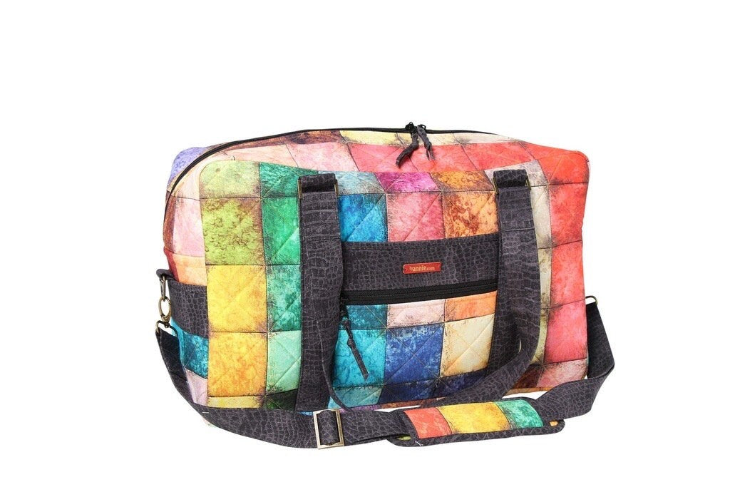 ByAnnie Round Trip Duffle Bag Pattern Finished Size: 12"x19.5"x7.5" (14 Colors of 18"x54" Mesh Packs Sold Separately)