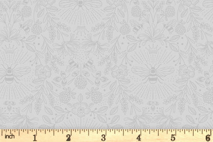 LAST BOLT! Lewis & Irene Tiny Tonals Fabric Collection Queen Bee Grey on Grey Premium 100% Cotton Quilt Shop Quality Fabrics