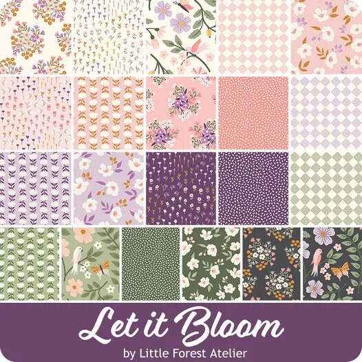 Riley Blake Let It Bloom Fabric Collection 10" Stacker (42 Pieces)