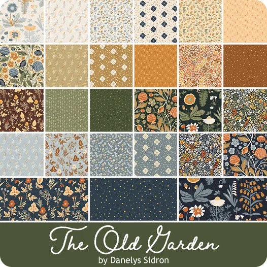 Riley Blake The Old Garden Fabric Collection 2.5"Rolie Polie (40 Pieces)