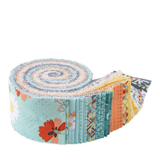 Riley Blake Sunshine & Sweet Tea Fabric Collection 2.5" Rolie Polie (40 Pieces)