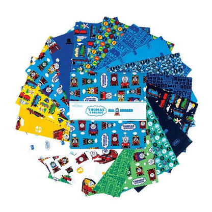 Riley Blake Thomas The Train All Aboard Fabric Collection 10" Stacker (42 Pieces)