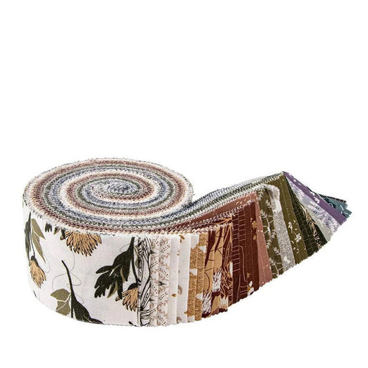 Riley Blake Dancing Daisies Fabric Collection 2.5" Rollie Pollie (40 Pieces Per Roll)