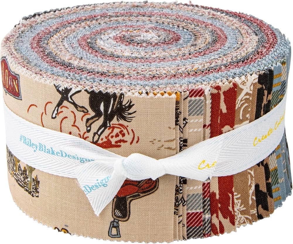 Riley Blake John Wayne Courage Fabric Collection 2.5" Rollie Pollie (40 Pieces Per Roll)