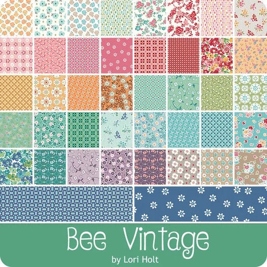 WIDEBACKS! Riley Blake Lori Holt Bee Vintage Fabric Collection Pink Flowers Wideback ( 107"-108" Width) Premium 100% Cotton Fabrics