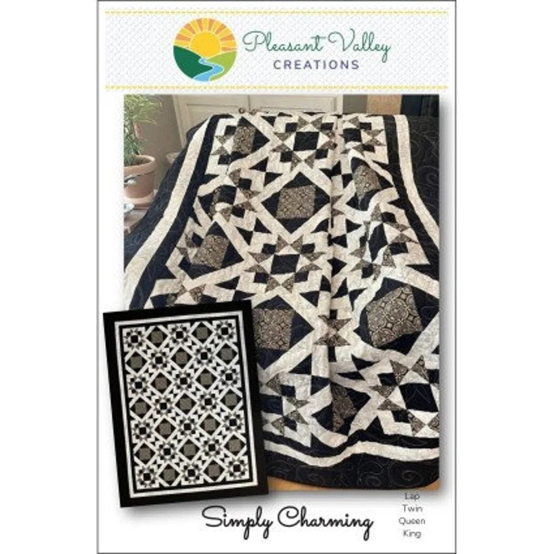 Pleasant Valley Creations Simply Charming Quilt Pattern (4 Size Variations Per Pattern)