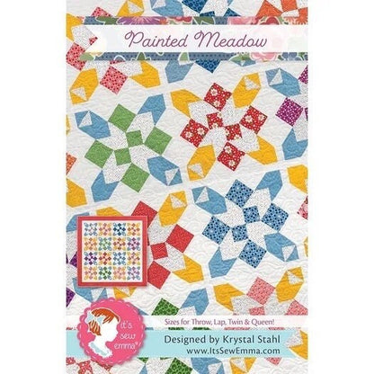 It's Sew Emma Painted Meadow Quilt Pattern Finished Size: 45.5"x45.5"