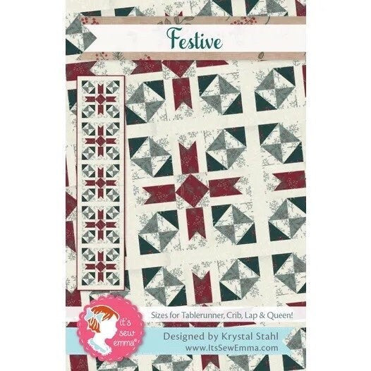 It’s Sew Emma Festive Quilt Pattern (4 Size Variations Per Pattern)