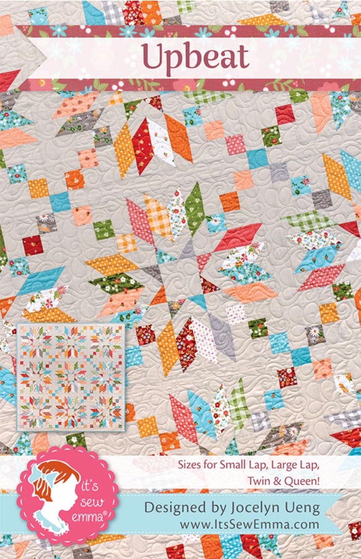 It’s Sew Emma Upbeat Quilt Pattern (4 Size Variations)