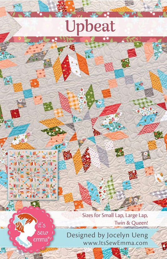 It’s Sew Emma Upbeat Quilt Pattern (4 Size Variations)