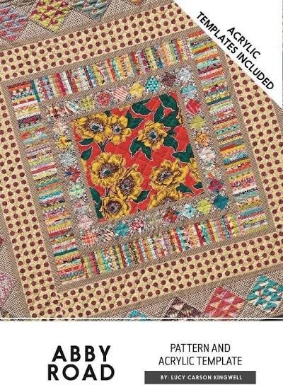 Jen Kingwell Designs Abby Road Quilt Pattern (Acrylic Templates Included) Finished Size: 63”x63”