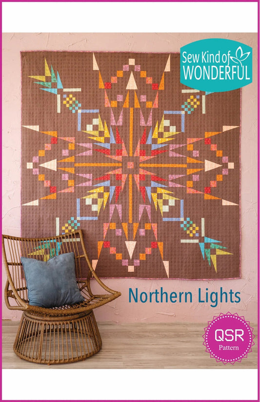 Sew Kind of Wonderful Northern Lights Quilt Pattern Finished Size: 74"x74"