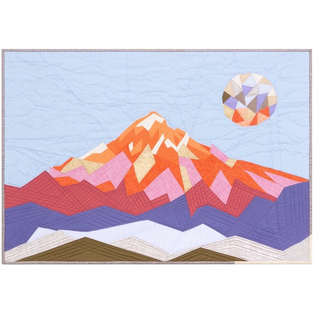 Violet Craft The Elevated Abstractions: Mt Hood A Foundation Paper Piecing Project Pattern (Finished Size 44"x30")