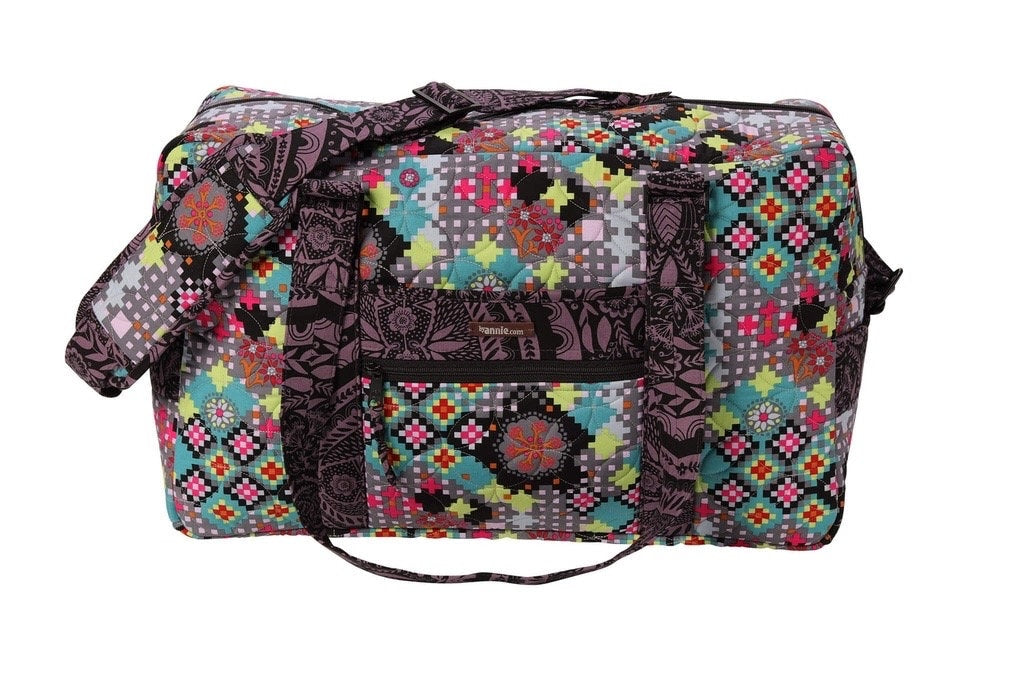 ByAnnie Round Trip Duffle Bag Pattern Finished Size: 12"x19.5"x7.5" (14 Colors of 18"x54" Mesh Packs Sold Separately)