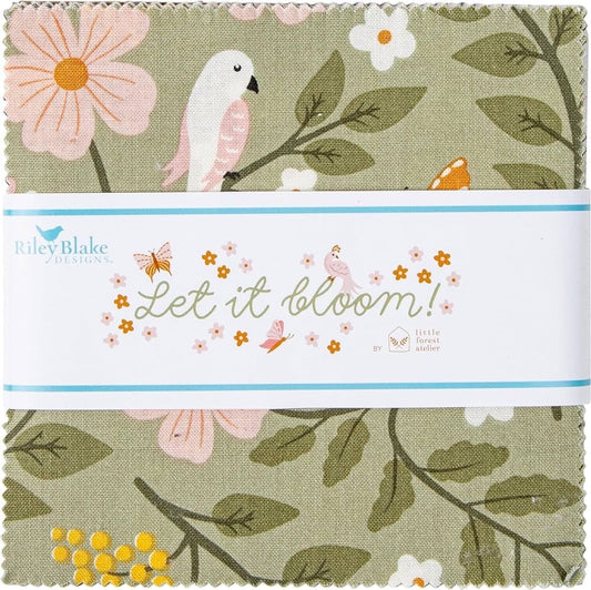 Riley Blake Let It Bloom Fabric Collection 10" Stacker (42 Pieces)