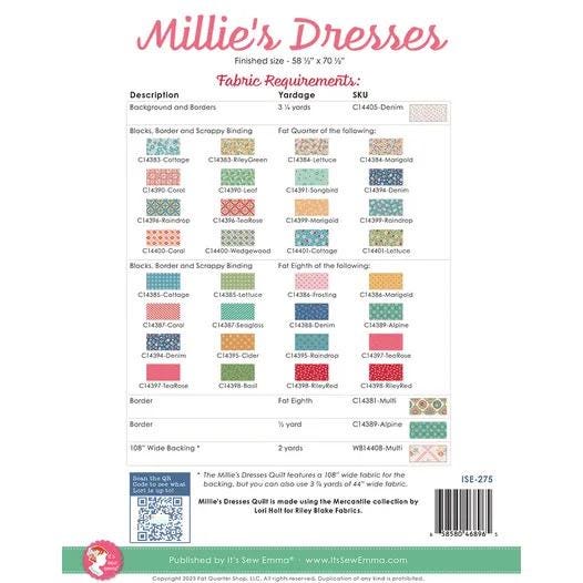 It’s Sew Emma Millie's Dresses Quilt Pattern Finished Size: 58.5"x70.5"