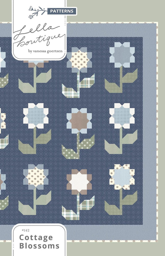 Lella Boutique Cottage Blossoms Quilt Pattern Finished Size: 77"x81.5"