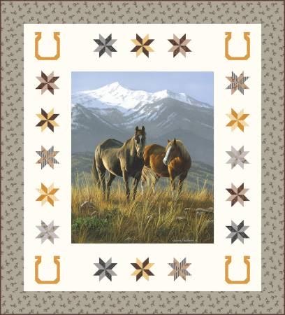 PREORDER Riley Blake Smoky Valley Panel Quilt Kit Featuring Wild Horses Fabric Collection SHIPS DEC 2024