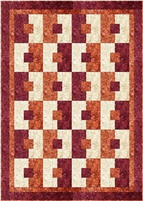 Fabric Cafe Attraction Quilt Pattern Finished Size 44"x62"