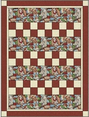 Fabric Cafe Checkmate Quilt Pattern Finished Size 47"x63"