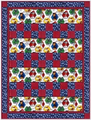 Fabric Cafe Checkmate Quilt Pattern Finished Size 47"x63"