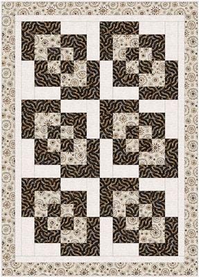 Fabric Cafe Corner Play Quilt Pattern Finished Size 45"x63"