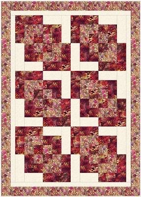 Fabric Cafe Corner Play Quilt Pattern Finished Size 45"x63"