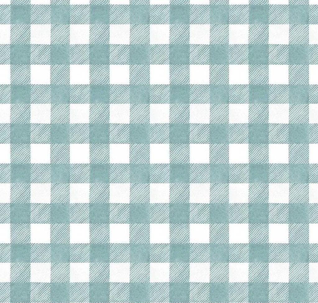 WIDEBACKS! Riley Blake White as Snow Fabric Collection Blue Buffalo Plaid Wideback ( 107"-108" Width) Premium 100% Cotton Fabrics