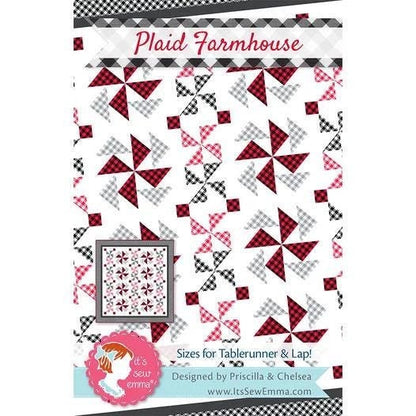 It's Sew Emma Plaid Farmhouse Quilt Pattern - 2 Size Variations Per Pattern