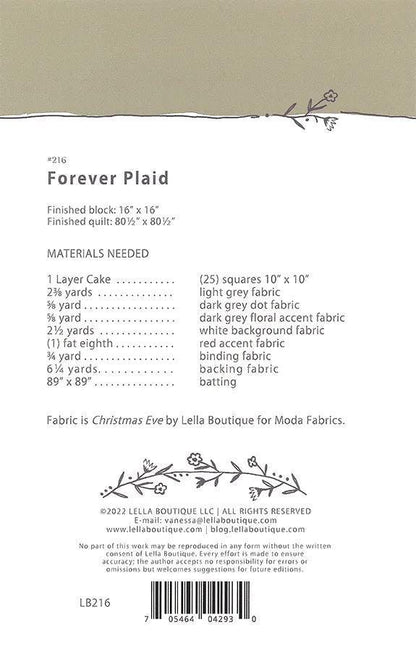 Lella Boutique Forever Plaid Quilt Pattern