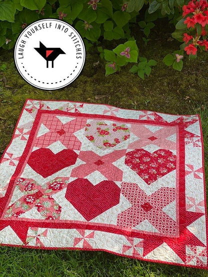 Laugh Yourself Into Stitches Smoochie Quilt Pattern Finished Size: 36"x36"