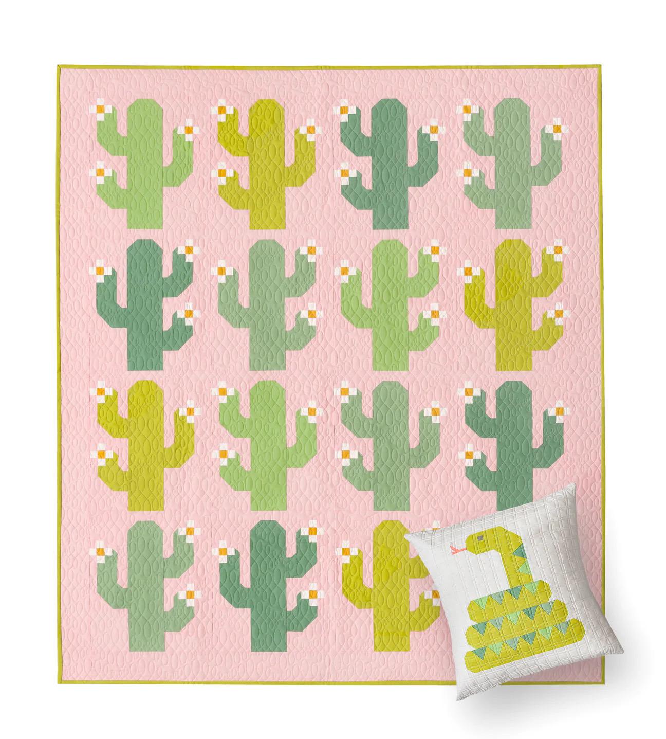 Pen + Paper Patterns Oh My Cacti Quilt Pattern - 2 Size Variations Per Pattern (Optional Fineline Glue Tip Applicators)