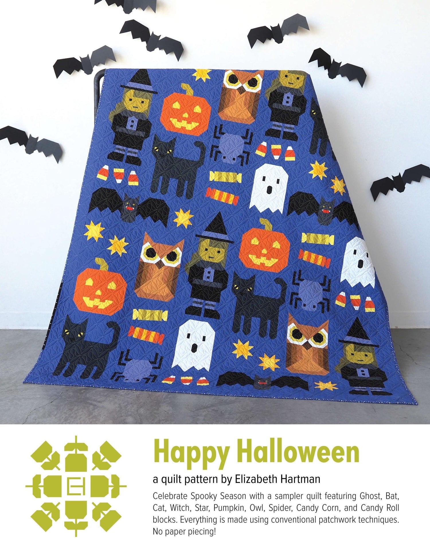 Elizabeth Hartman Happy Halloween - 2 Size Variations Per Pattern