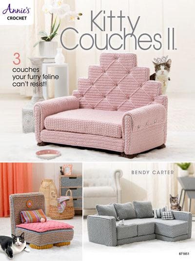 Annie's Crochet Kitty Couches II - 3 Couches your furry feline can't resist!