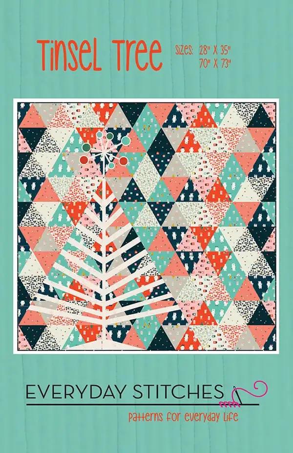 Everyday Stitches Tinsel Tree Quilt Pattern - 2 Size Variations Per Pattern