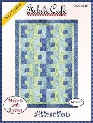 Fabric Cafe Attraction Quilt Pattern Finished Size 44"x62"