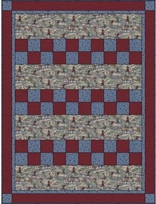 Fabric Cafe Checkmate Quilt Pattern Finished Size 47"x63"