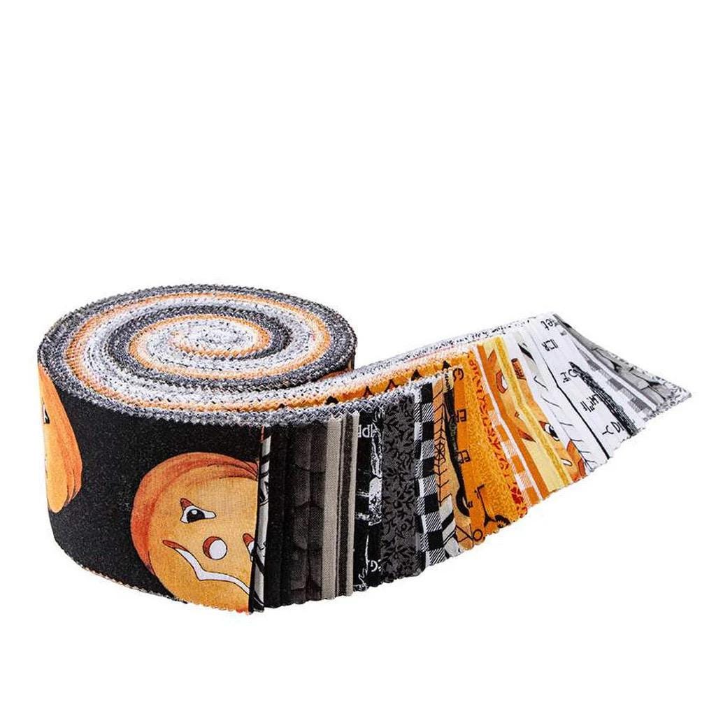 Riley Blake Pumpkin Patch Fabric Collection 2.5" Rolie Polie (40 2.5" Strips Per Roll)