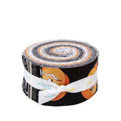 Riley Blake Pumpkin Patch Fabric Collection 2.5" Rolie Polie (40 2.5" Strips Per Roll)