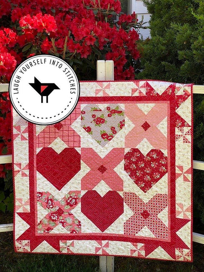 Laugh Yourself Into Stitches Smoochie Quilt Pattern Finished Size: 36"x36"