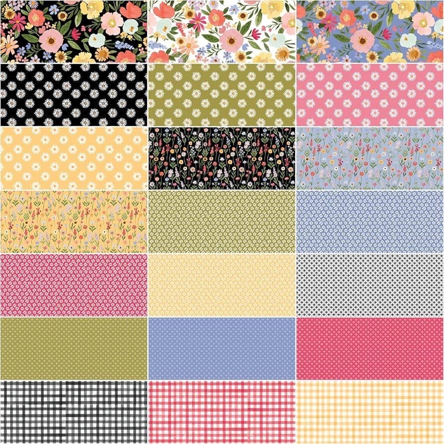 Riley Blake Flora Fabric Collection 2.5" Rolie Polie