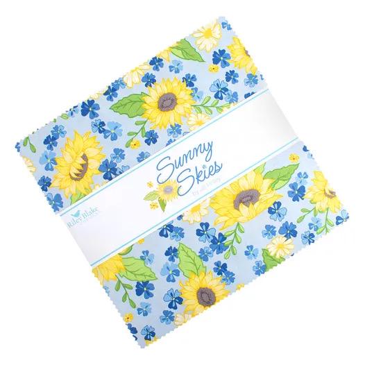 Riley Blake Sunny Skies Fabric Collection 10" Stacker (42 Pieces Per Bundle)