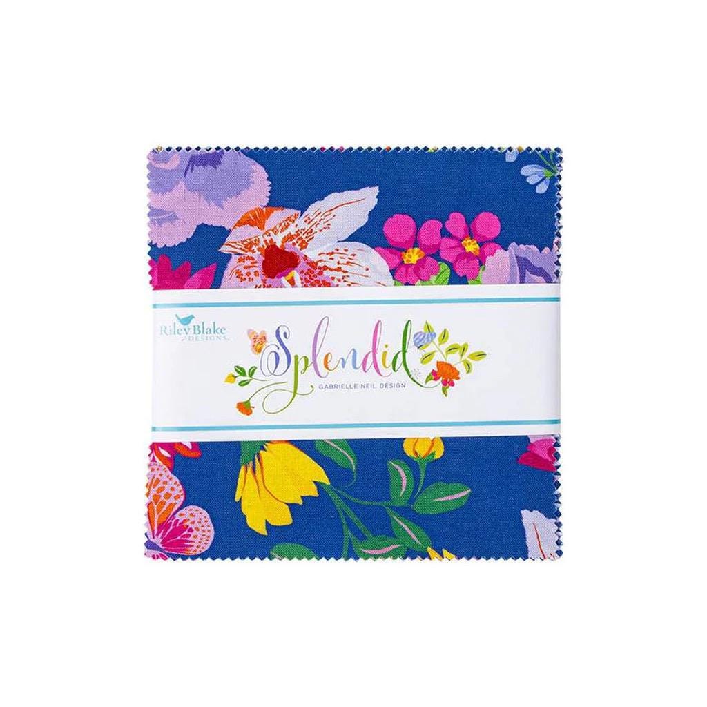 Riley Blake Splendid Fabric Collection 5" Stacker (42 Pieces Per Bundle)