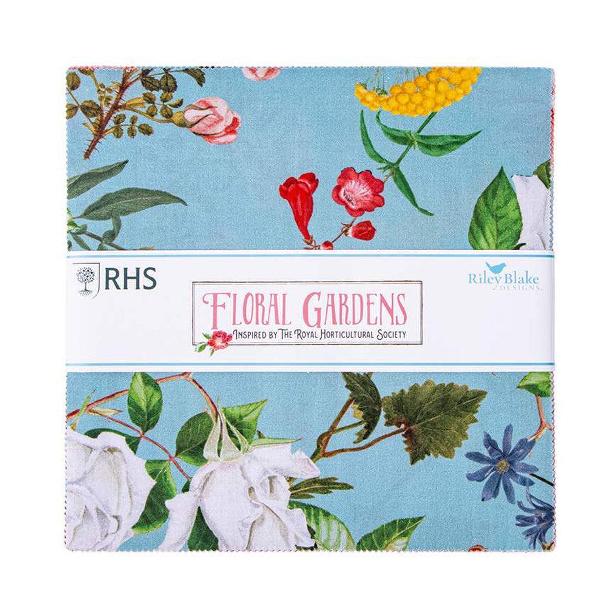 Riley Blake Floral Gardens Fabric Collection 10" Stacker (42 Pieces Per Bundle)