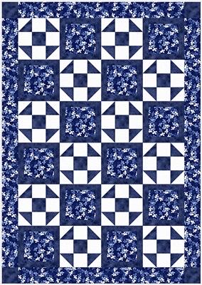 Fabric Cafe Heartland Quilt Pattern (uses only 3YDS of fabric) Finished Size 43”x61”