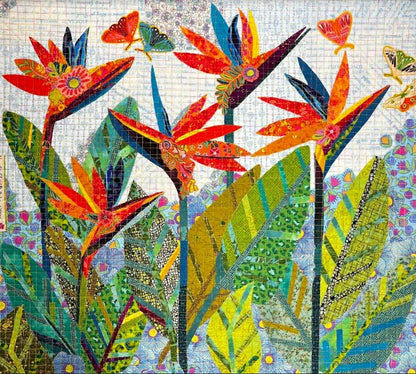 Laura Heine Bird of Paradise Wall Quilt Pattern Finished Size: 23"x20.5"