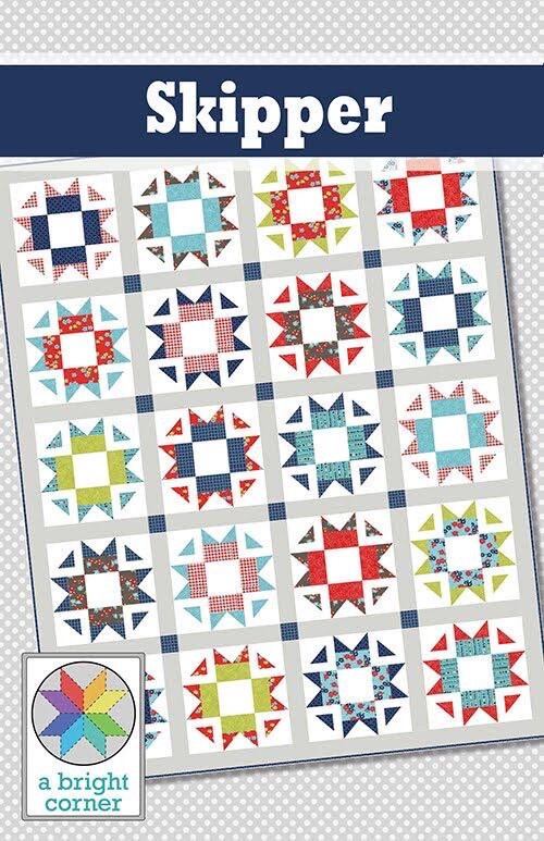 A Bright Corner Skipper Quilt Pattern - 4 Size Variations Per Pattern ABC326