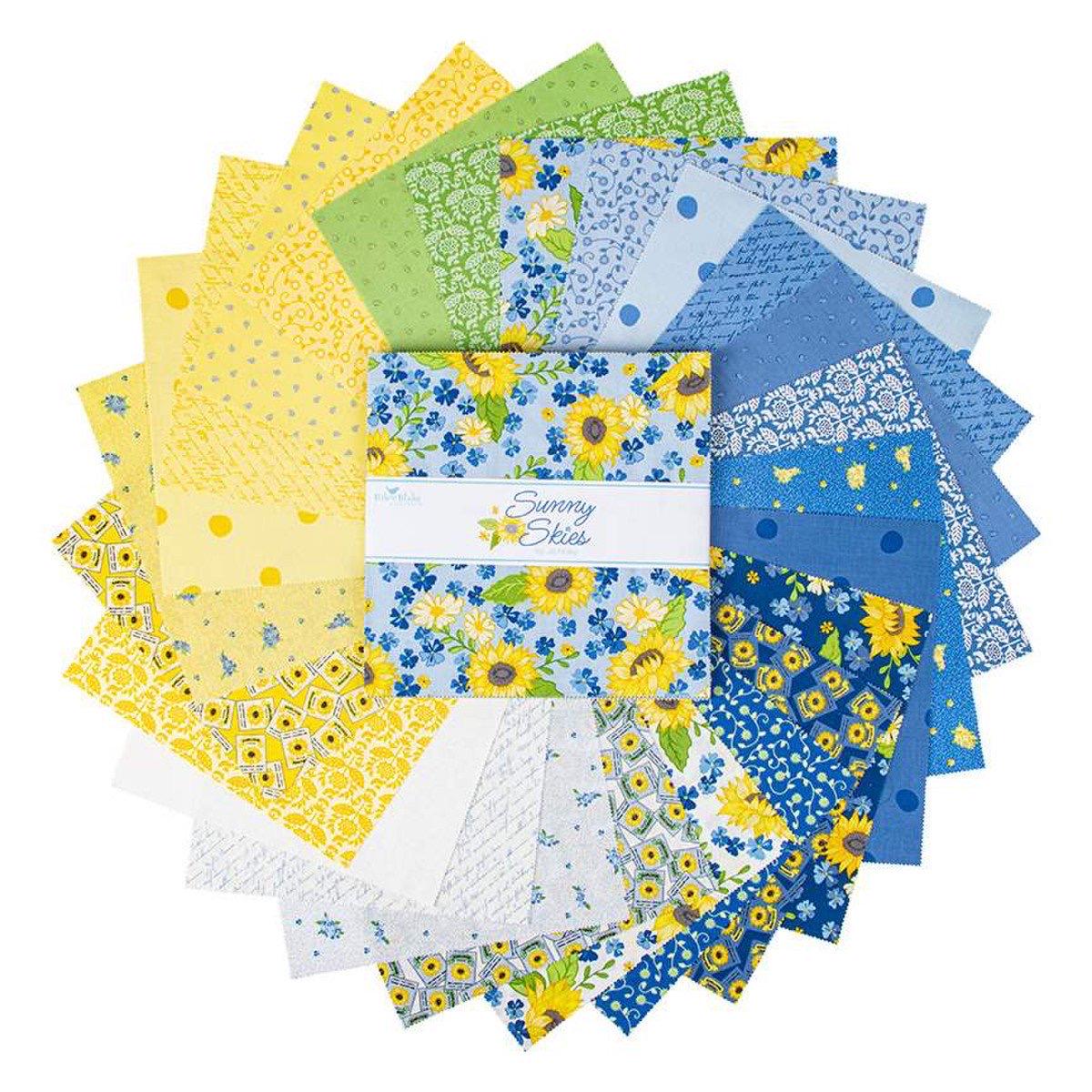 Riley Blake Sunny Skies Fabric Collection 5" Stacker (42 Pieces Per Bundle)