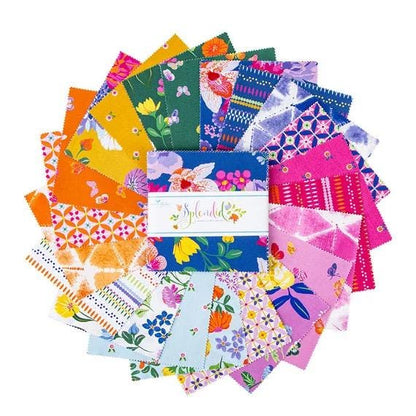 Riley Blake Splendid Fabric Collection 5" Stacker (42 Pieces Per Bundle)